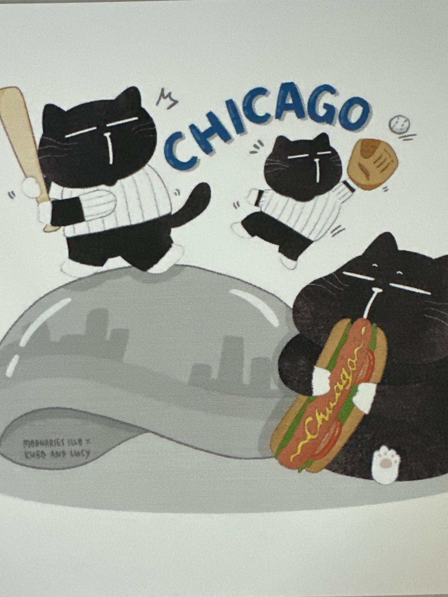 Chicago Bean Postcard - Kubo And Lucy