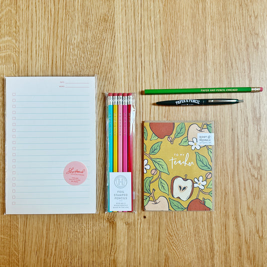 Notepad & Pencils Teacher Gift Bundle